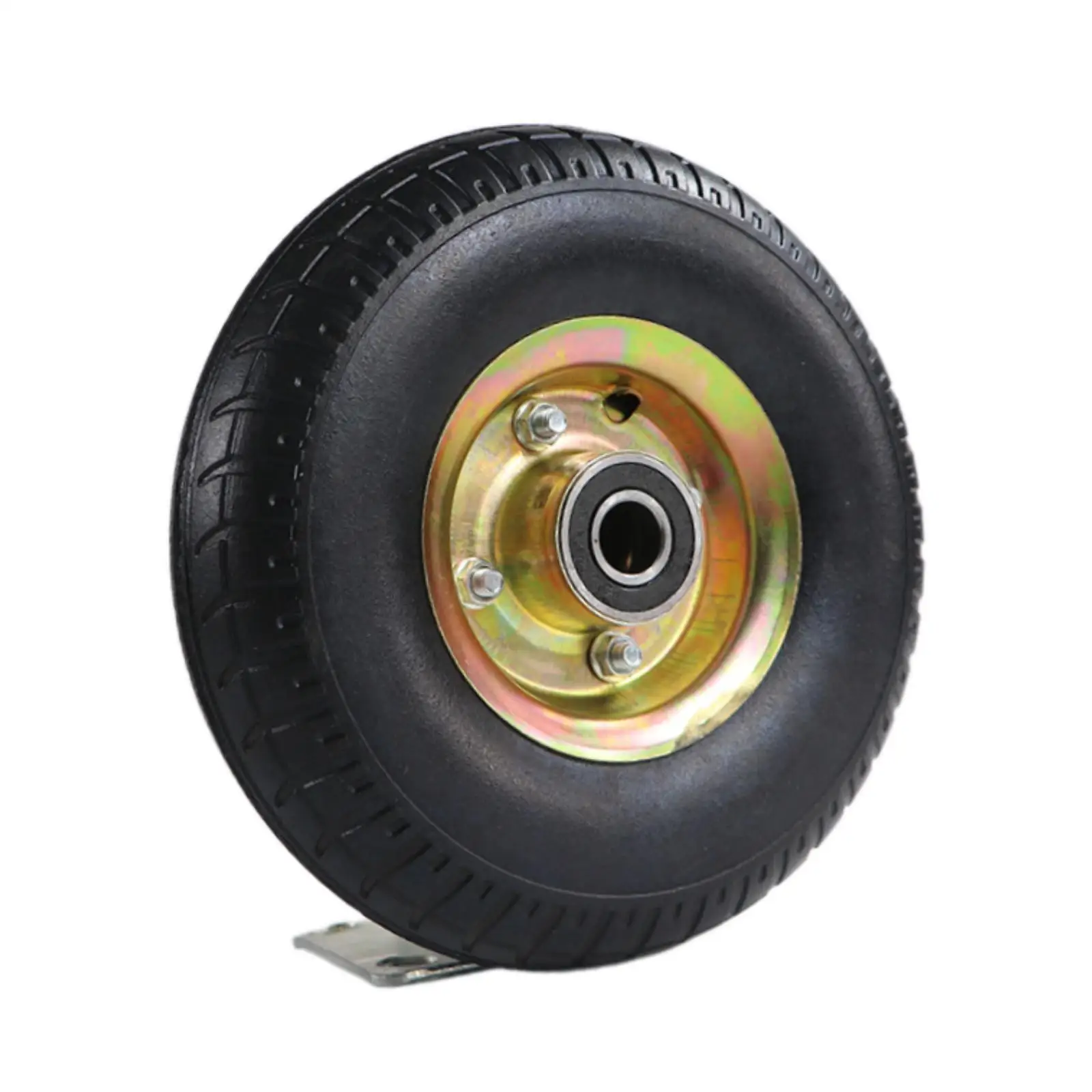 245mm Solid Rubber Wheelbarrow Tire Wheel 3.50-4 Flat Free for Hand Truck Garden Cart Quiet Rolling Casters