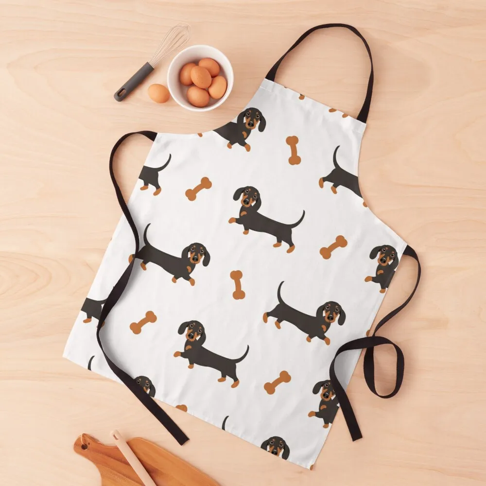 

Black and Tan Dachshund Sausage Dog Apron women's kitchen aprons