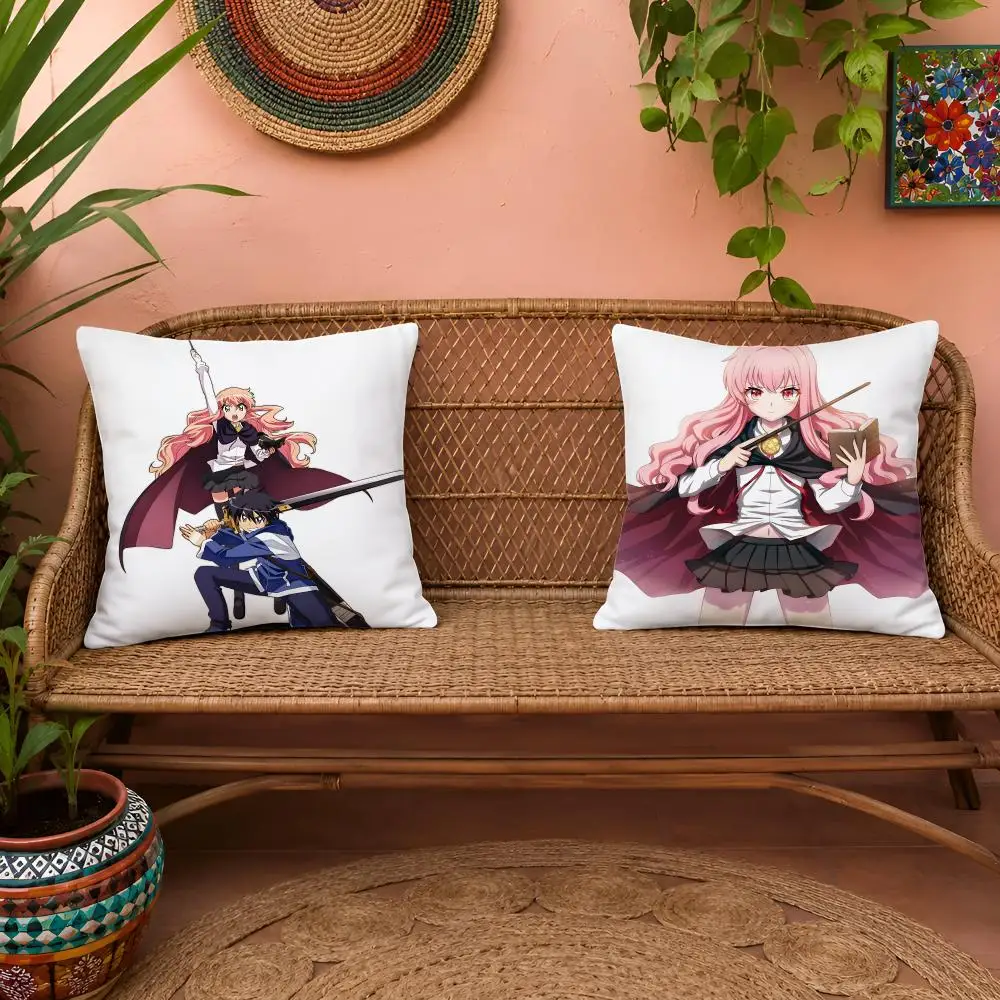 The Familiar Of Zero Cushion Cover 1pc Square Pillow Cover Soft Plush Fabric Removable Washable Sofa Chair Bed Decoration
