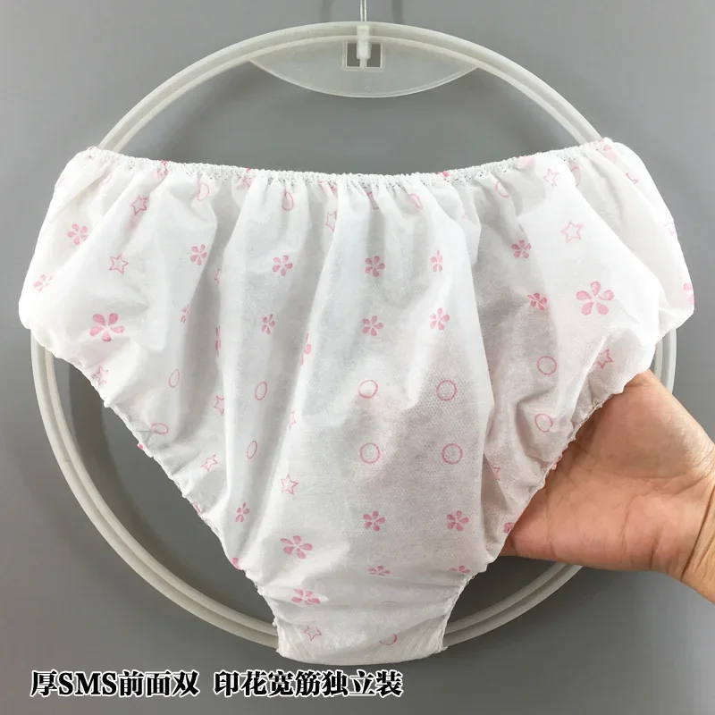 Non Woven Fabric Breathable Disposable Panties For Women Business Trips Hotel Spa Wash-Free Briefs Menstruation Underwear JJ-024