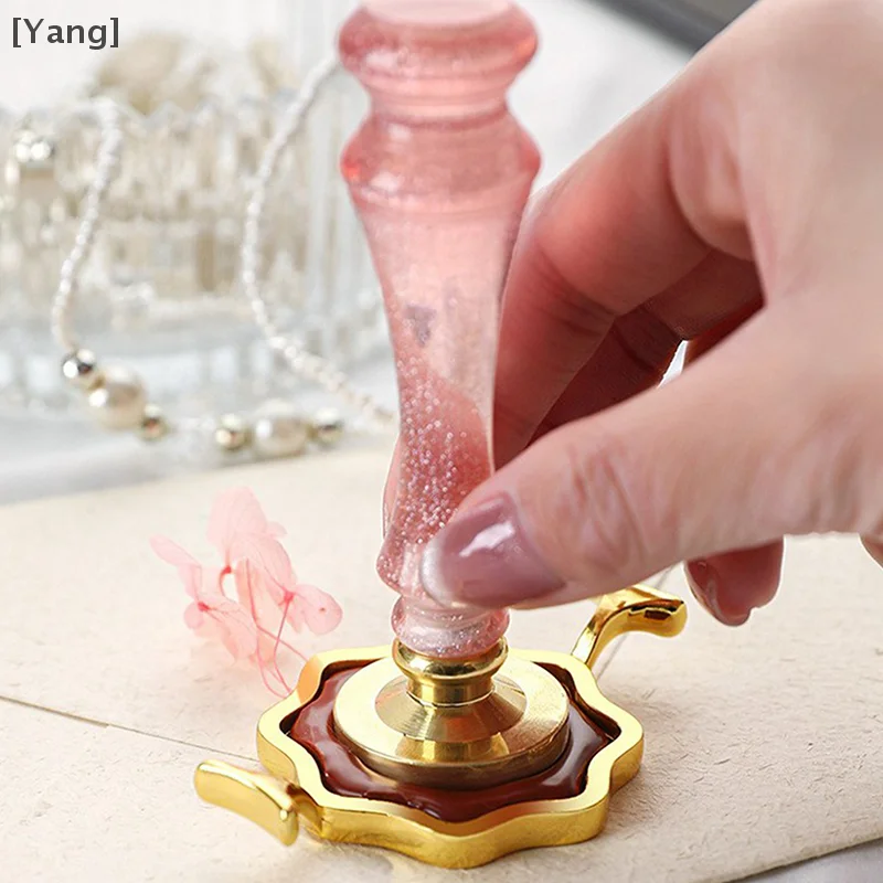 1pc Wax Seal Stamp Metal Mold Round Flower Heart Shape For Card Making Wedding Invitation Birthday Gifts Decoration