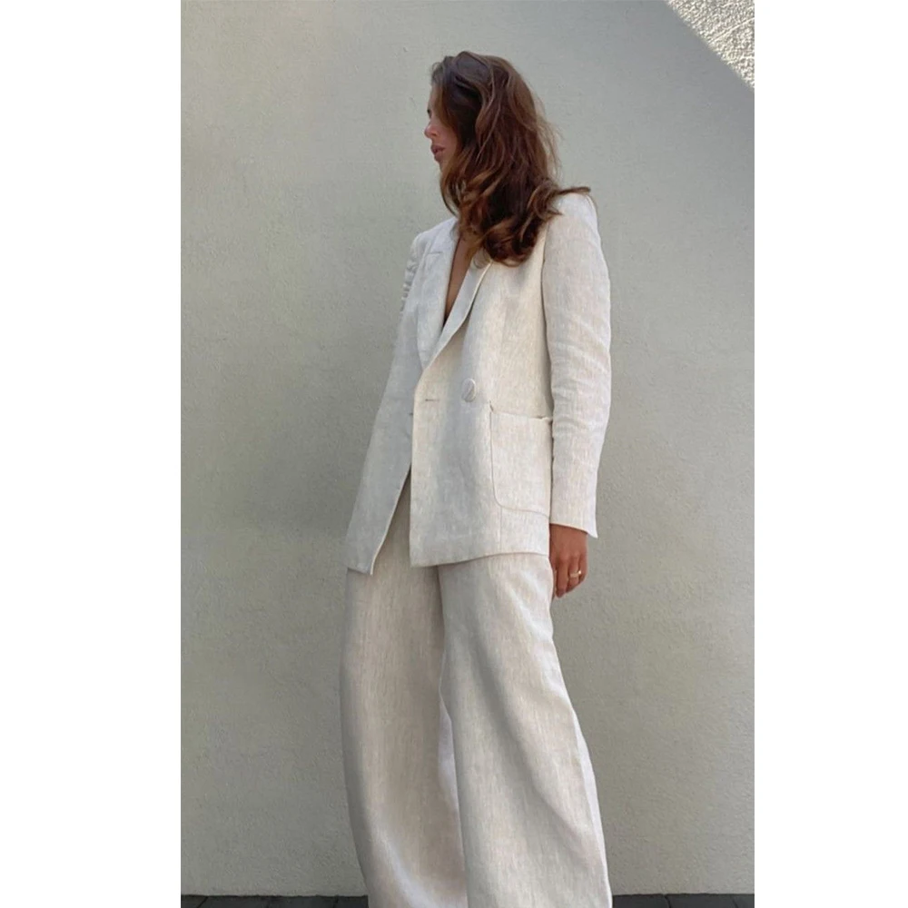 Women's Summer Suits Linen Two Piece Suits Elegant Fashion Women's Clothing Party Suits Casual Large Size Suits New Arrival