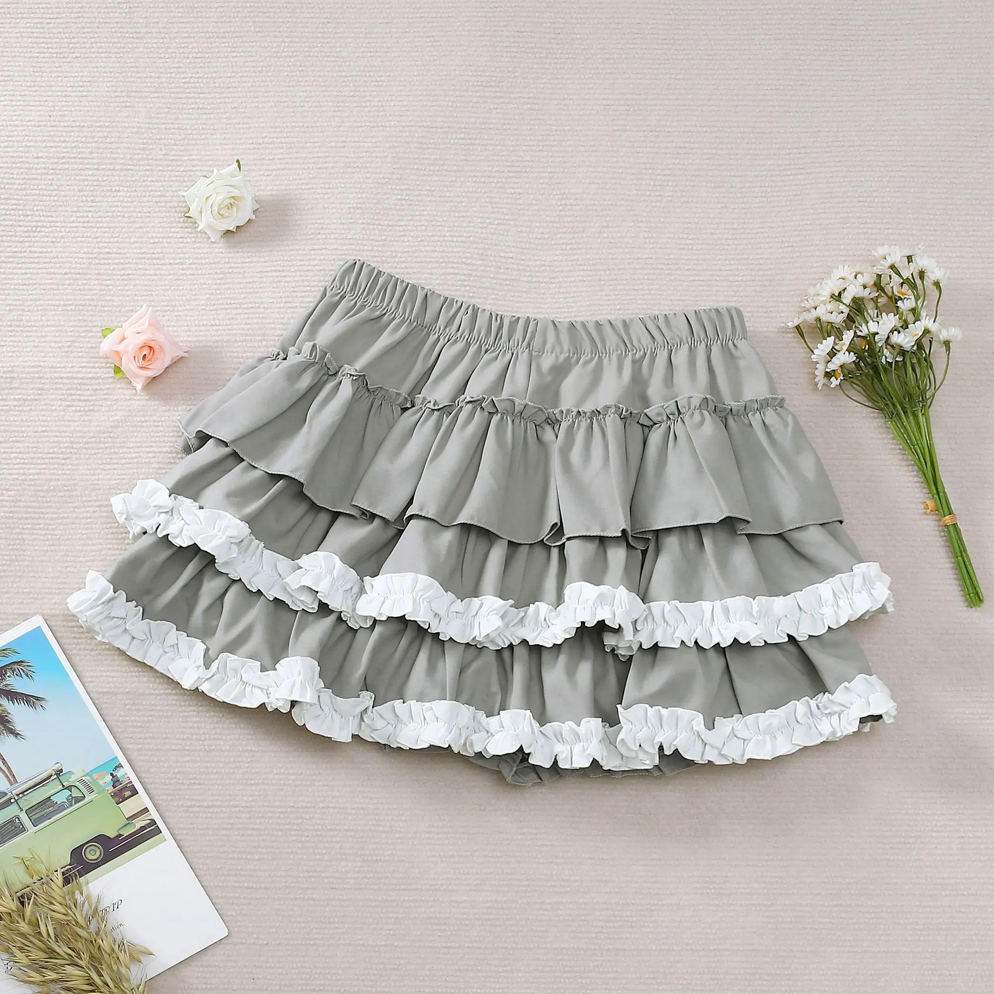 

Japanese Style Vintage Lace Mini Skirt Women Summer Subculture Fluffy Cake Skirt Casual Kawaii Sweet Y2k Mini Skirt Chic