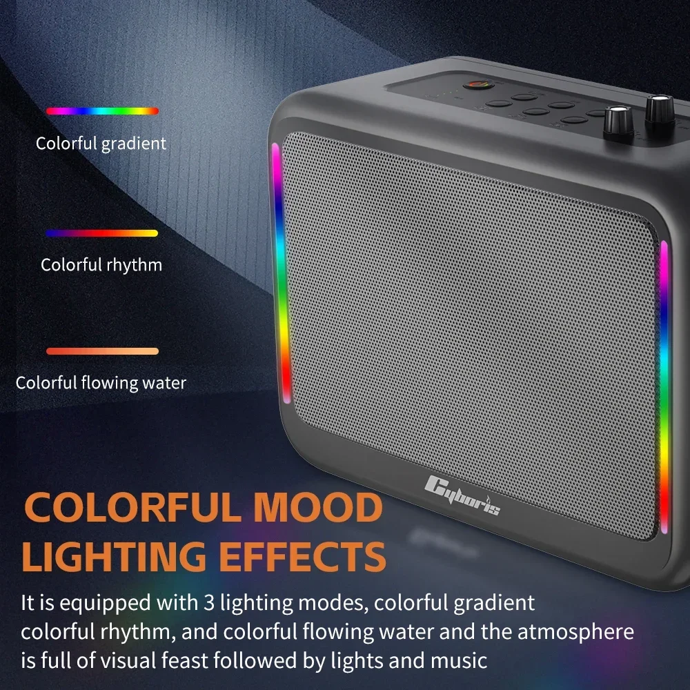 

200W High-Power Outdoor Wireless BT Audio Portable Long-Lasting Mobile Karaoke With Microphone Sound Card On-Site Recordi