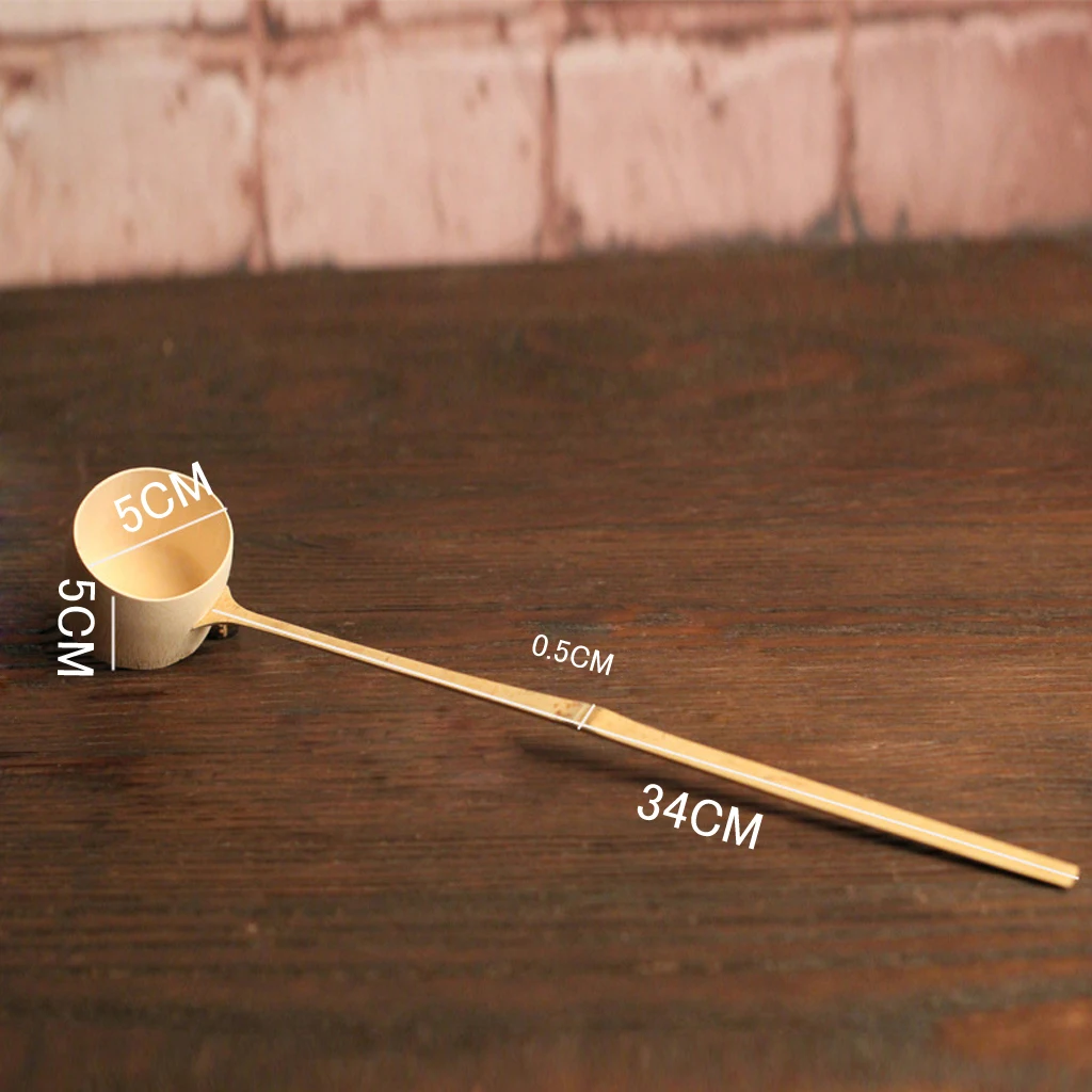 Japanese Bamboo Water Ladle Handmade Tea Bailer Soup Spoon Kitchen Accessory for Home Restaurant Use