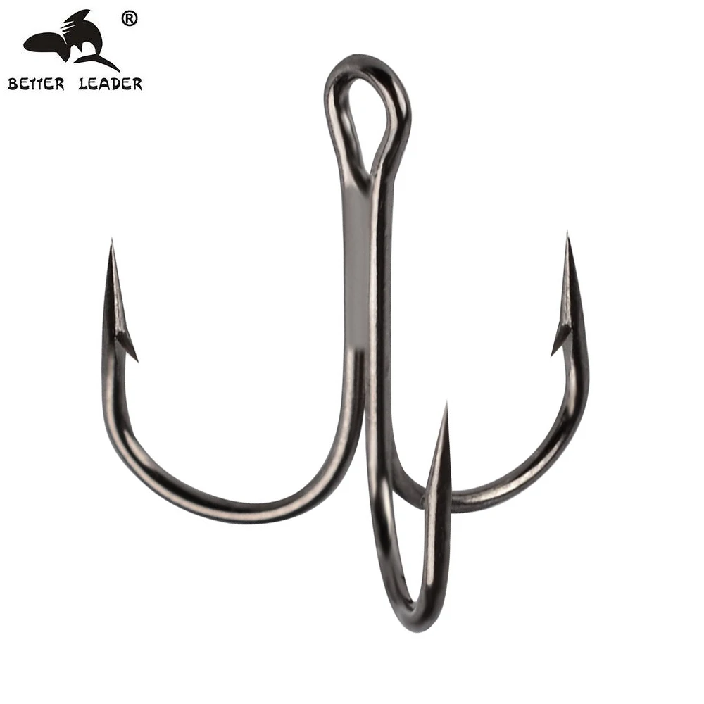 

10Pcs Treble Hooks High Carbon Steel 2# 4# 6# 8# 10# Sharp Overturned Triple Grip Fishing Hook Tackle Tools Accessories