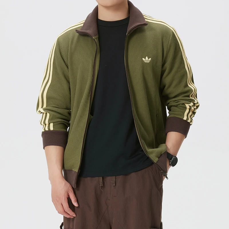 Adidas (Adidas) Trefoil Jacket Men's Sportswear Running Fitness Comfortable Breathable Casual Jacket Kz2914