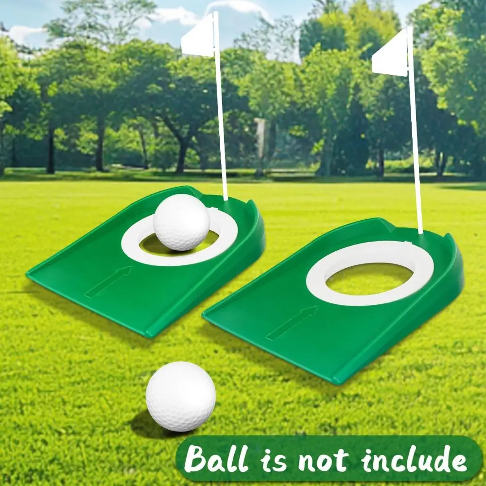 Durable Plastic Golf Putting Cup with Flag Easy Setup Putting Practice Cup Golf Accessories Set Indoor Outdoor Use