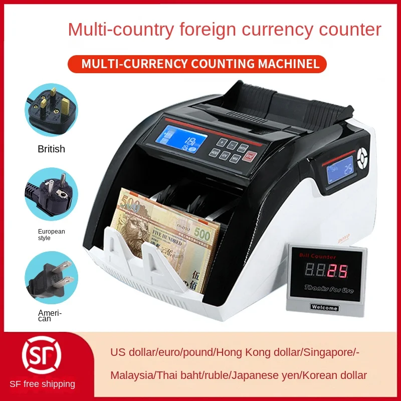 Counting machine Multinational banknote detector HKD RME Euro Singapore Africa US Dollar Dollar Counting machine Portable