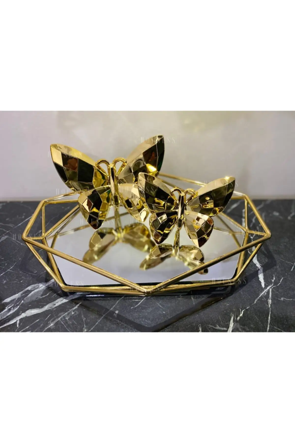 Prism Mirror Ring Engagement Tray And Decorative 2 Li Trinket Butterfly Mini Ornament Çeyizlik Furniture Decorative Lux Service Eat at the Presentation of