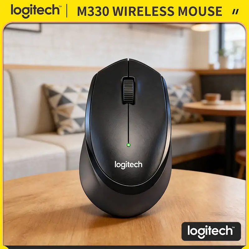 

Logitech M330 Silent Plus Wireless Mouse 2.4GHz USB Receiver Long Battery Life 10m Range for Home Office PC