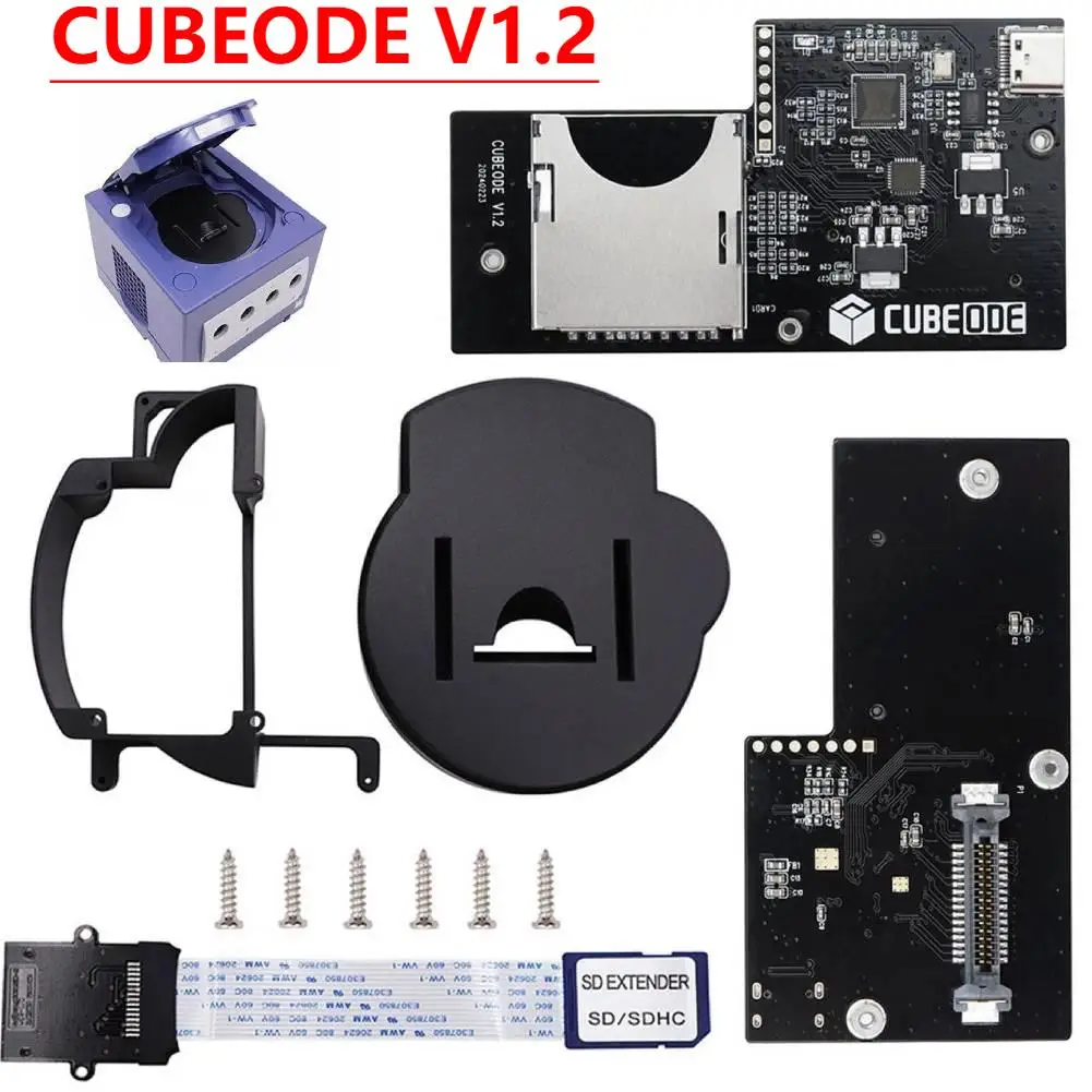 CUBEODE V1.2 Optical Drive Emulator Board No SD2SP2/SDGecko Required GC Loder Replace DVD Drive for NGC GameCube Game Console