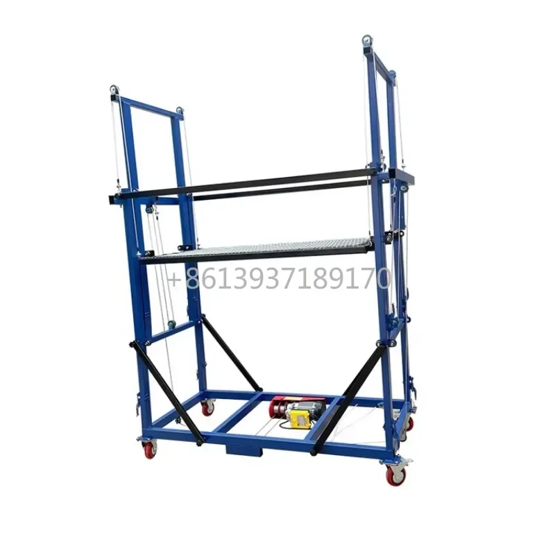 2-8m Remote Control Foldable Mobile Electric Lifting Scaffold Platforms Portable Electric Scaffold