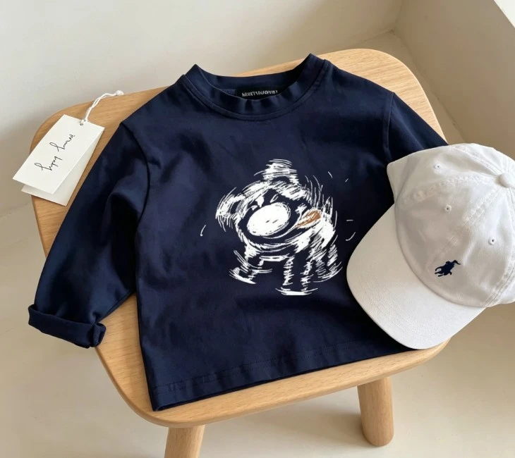 Kids Cotton Long Sleeve T Shirt Popular Top For Boys Girls Children Tees With Adorable Duck Pattern For Everyday Wear Baby Tees