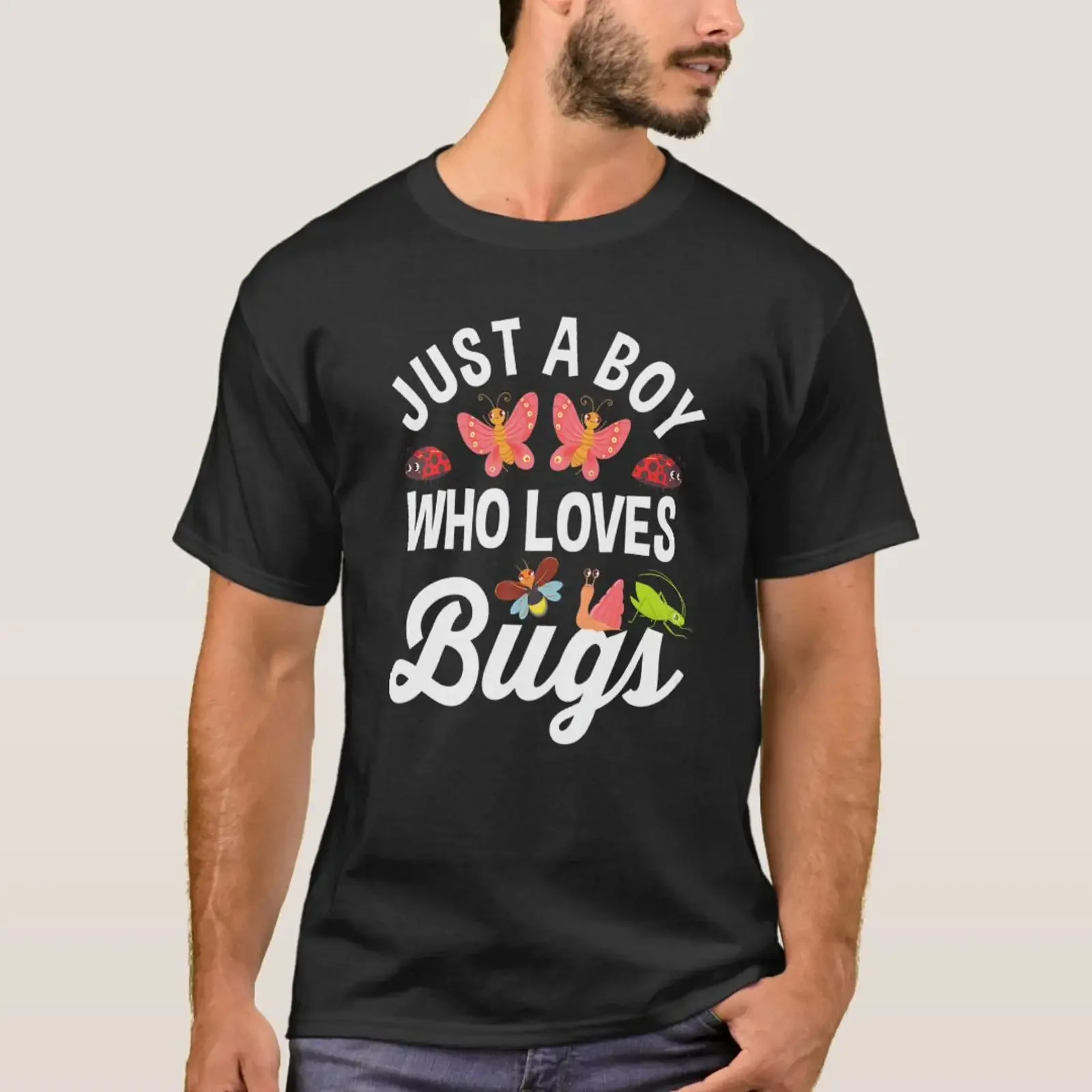 Entomology Entomologists Bug Just A Boy Who Loves T Shirt vintage Washed Breathable Soft Top For Everyday Wear fashion