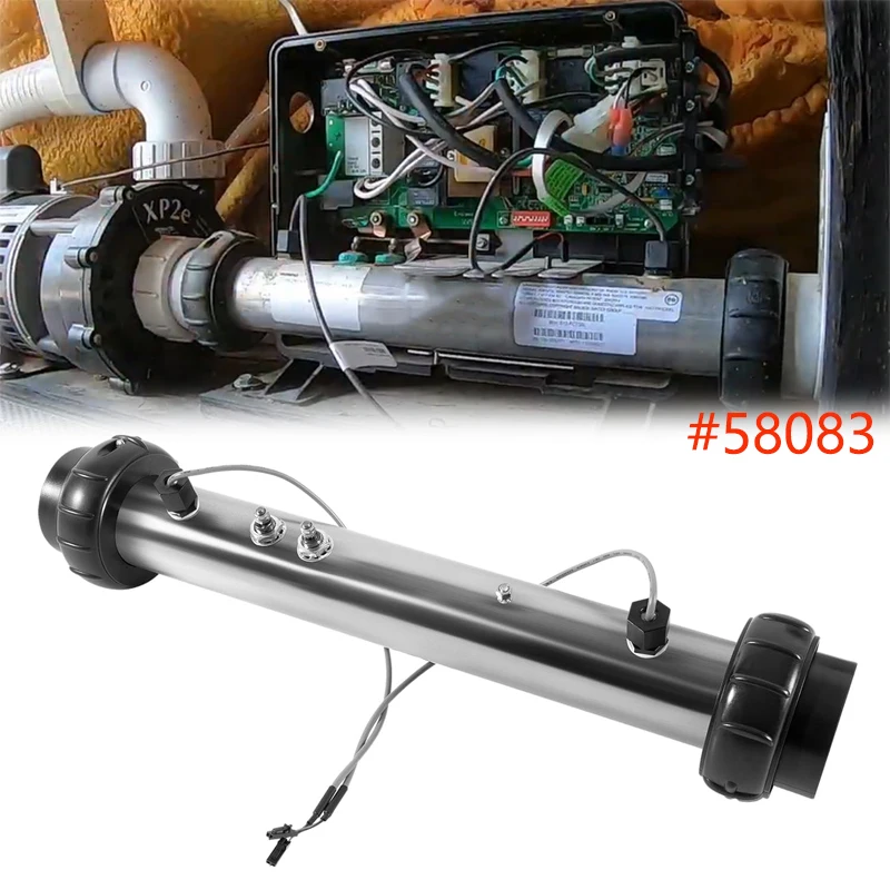 

58083 Heater Assembly Fits for Balboa 25-175-1010 M7 VS 5.5KW, 220V Spa Hot Tub Heater Element with Dual Sensors