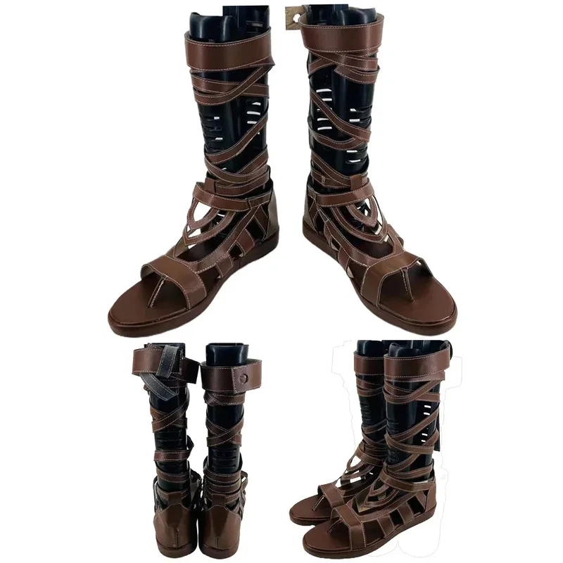 Disguise Elf Link Cosplay Shoes Strap Sandals Anime Game Zerda Disguise Costume Accessories Men Roleplay Footwear Fancy Party