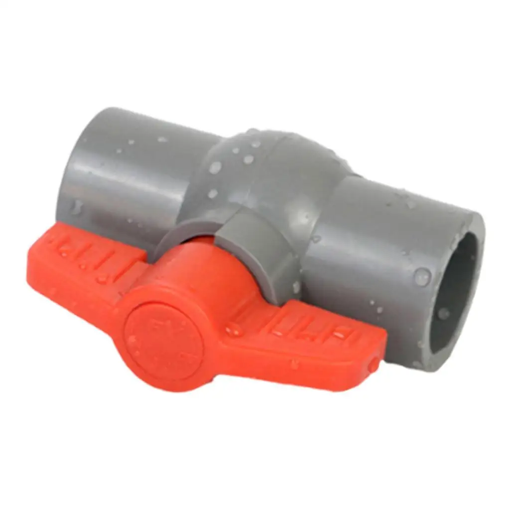 PVC Ball Valve Water Flow Control Irrigation Fitting T Handle Shut Off Valve for Garden Pool Maintenance and Water Tank Supply