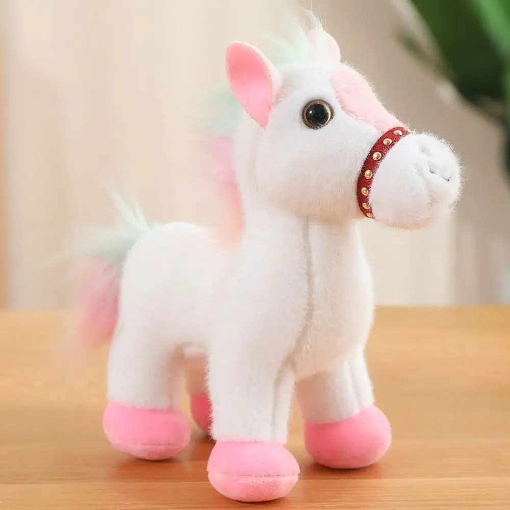 Dessin animé + PP coton petit foal 20 cm objets de collection Simulation cheval réaliste Animal cadeau