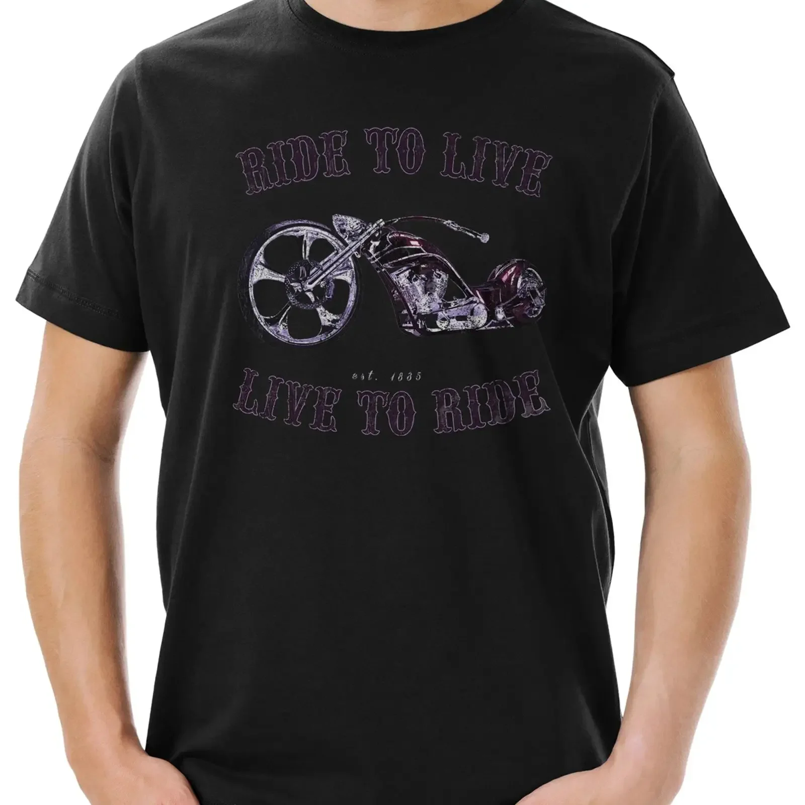 Live To Ride Men's T Shirt Biker Rider MC Chopper Rocker Club SOA Image 1 of 3 vintage Washed Comfortable designer clothes