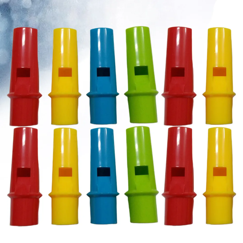 12Pcs Circular Flute Whistles Kids Music Instrument Cylinder Pan Flutes Develop Art Cells Voice Discrimination Fun Learning Tool