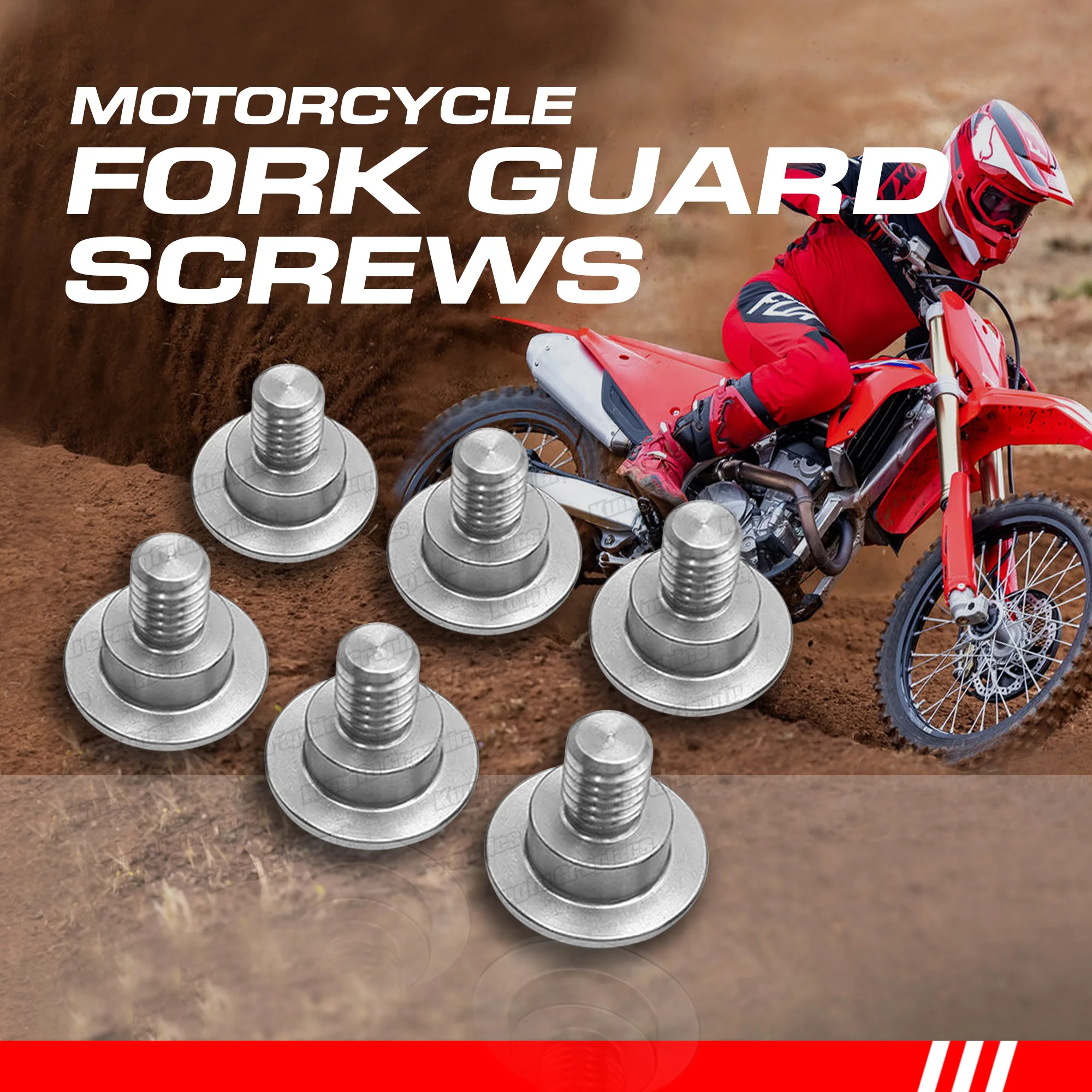 

6pcs Dirt Bike Front Fork Guard Screws Bolts for Honda CR125 CR250 CRF250R CRF450R CRF250X CRF450X CRF250RX CRF450RX