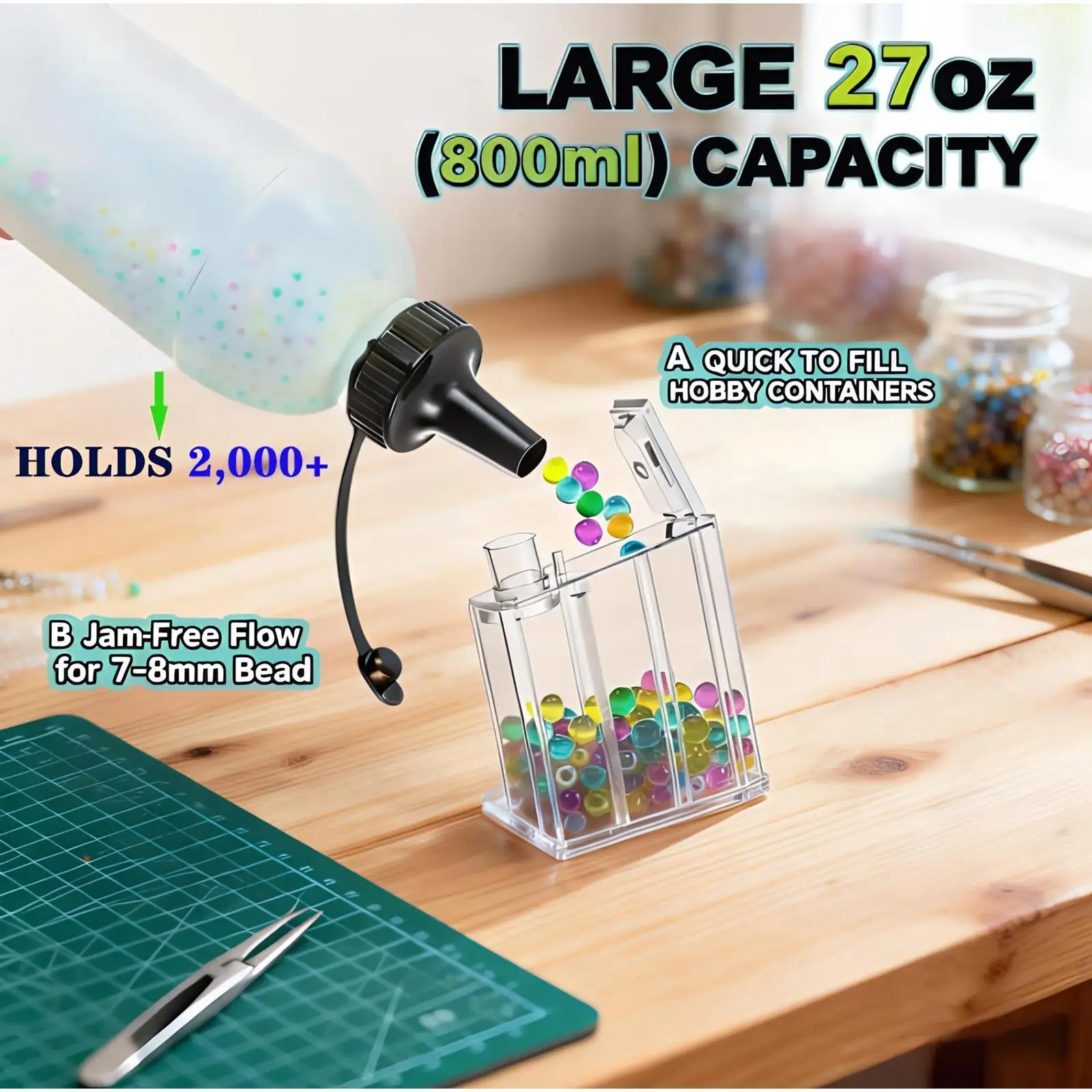 

Органайзер для бусин с запасными флаконами, портативный контейнер для хранения украшений, прозрачный органайзер для рукоделия и сортировки материалов для DIY