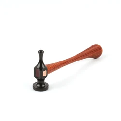 Leather Craft Stitching Hammer Gothic Round Head Mallet Jewelry Making Tool HRC52 55# High Carbon Steel Red Sandalwood Handle