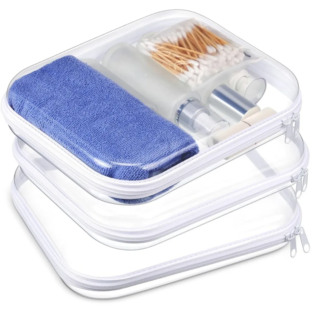 Transparente Aufbewahrungstasche, multifunktionale Reisetaschen mit Reißverschluss für Kosmetika, Toilettenartikel, Zuhause, Badezimmer, Aufbewahrungsboxen für Schmuck, Spielzeug