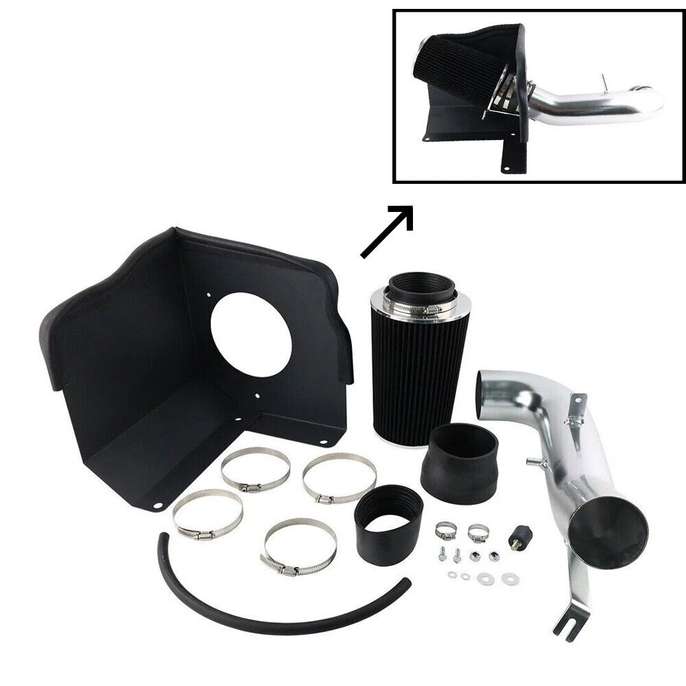 Premium Black Cold Air Intake with Heat Shield - For Yukon, Sierra, Suburban, Silverado 1500, Tahoe 4.8/5.3L V8 07-08