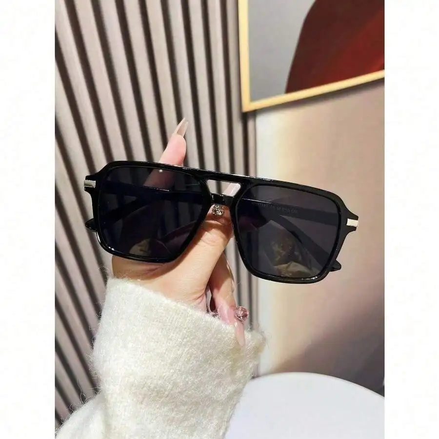

Fashion Double Bridge Aviator Sunglasses For Women