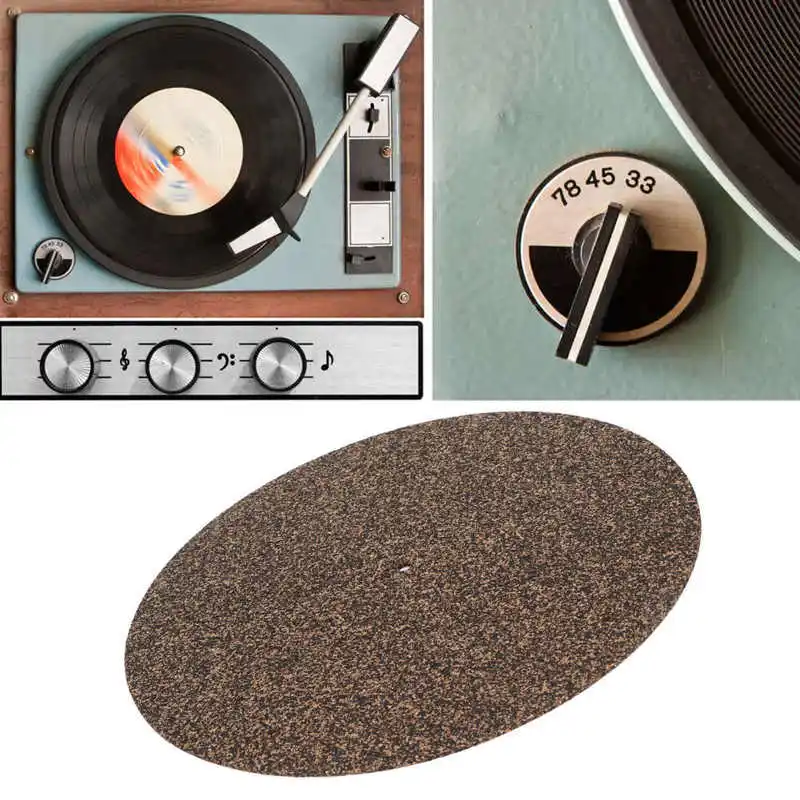 GK-R20A 12in Vinyl Record Pad Anti Static Embedded Turntable Cork Rubber Vinyl Record Pad n