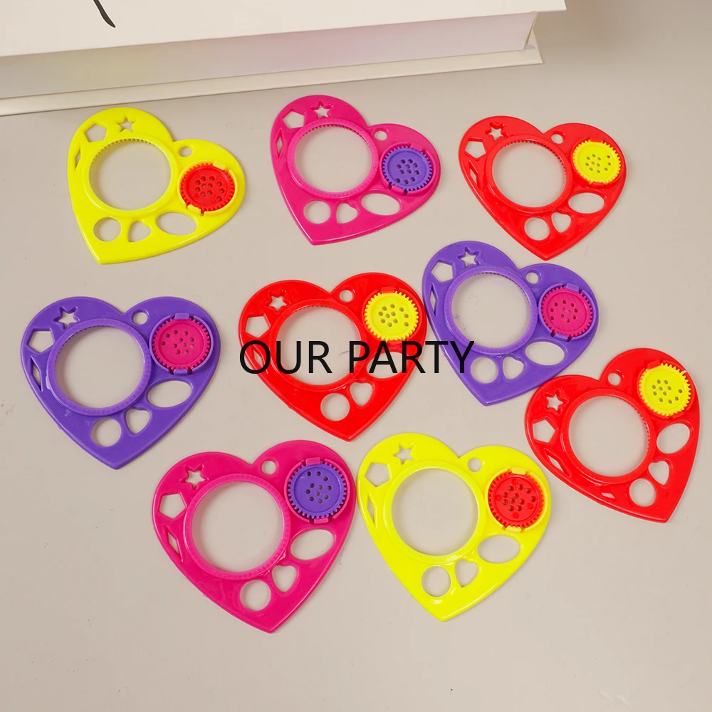 15Pcs Heart Painting Ruler Drawing Template Toy for Kids Birthday Party Favors Back To School Gift Valentine\'s Day Pinata Filler