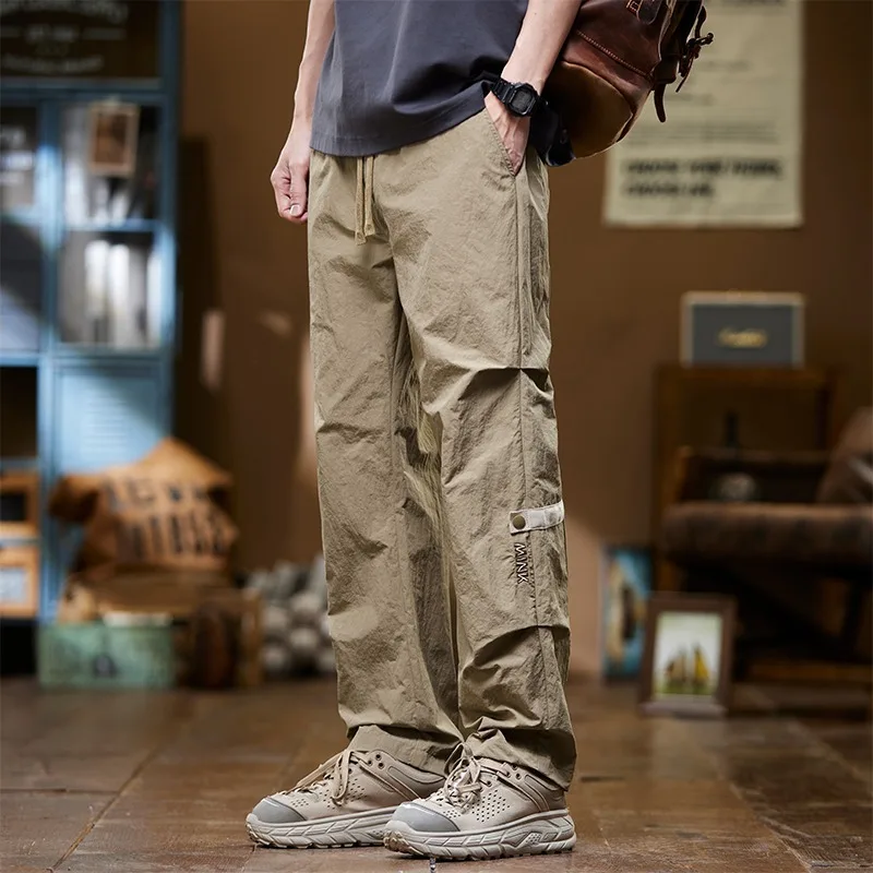 

American Workwear Retro Handsome Internet Celebrity Design Trendy and Fashionable Sweatpants Cargo Pants Man Men's Clothing