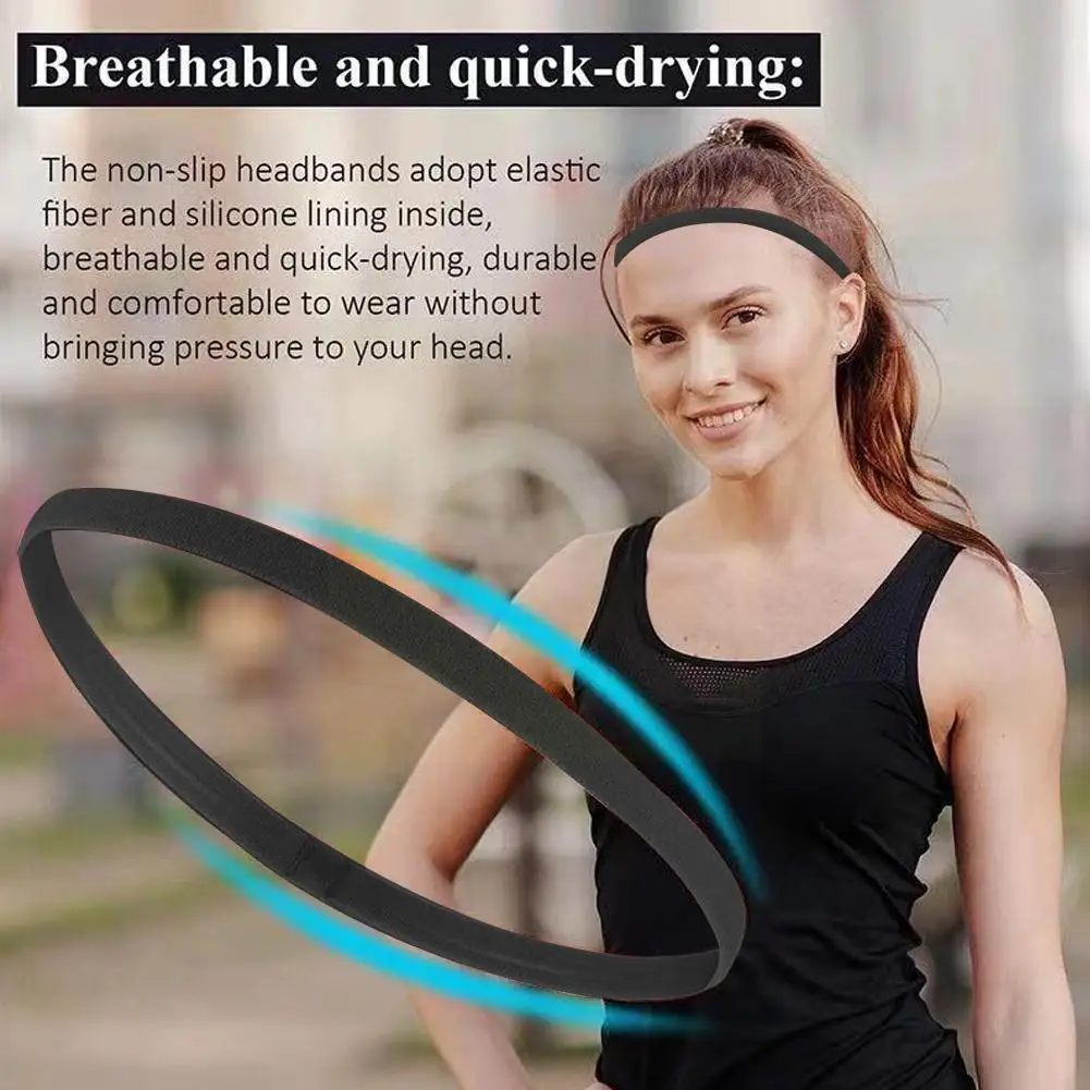 Fashion Sports Headband Basketball Running Fitness Sports Yoga Headband Comfortable Headband Absorbent For Both Men And Wom H7W4