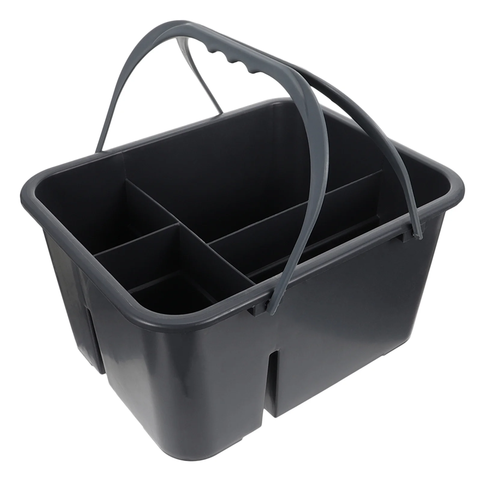 Cestino per la pulizia del bagno da 1 pezzo, organizer portatile in plastica di alta qualità a quattro scomparti per forniture per il bagno