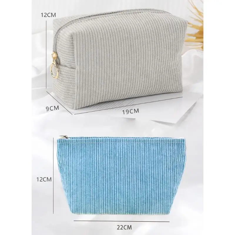 Reise-Toilettentasche, Damenbindenbeutel, Niedlicher Cord-Kosmetikbeutel, Kleine Make-up-Tasche für Frauen, Kabeltasche – Detail 7