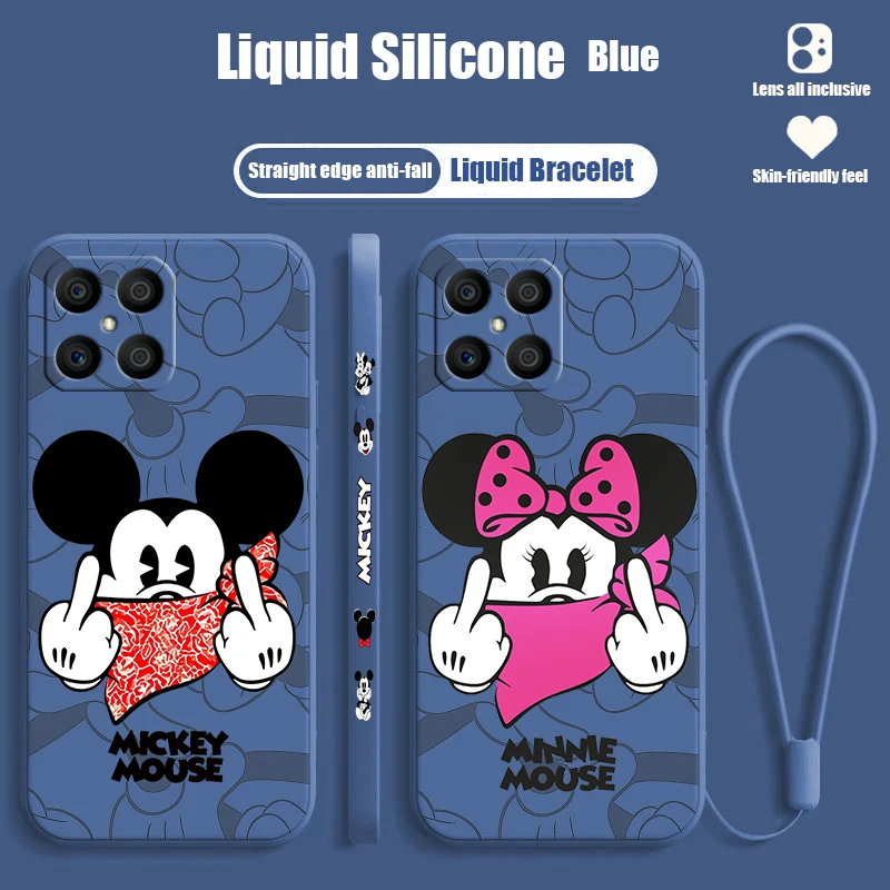 Rap Minnie Mickey Cool For Honoe X10 X9A X8A X8 A7A X7 X6S X6 Magic5 Lite Liquid Left Rope Phone Case