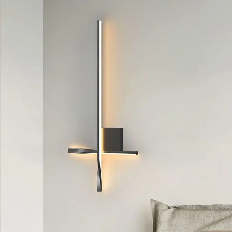 Applique Murale LED au Design Minimaliste Moderne, Éclairage d'Nikà Intensité Réglable, Idéal pour une Chambre à Coucher, une Salle à Manger, un Salon, un Bureau ou un Hôtel