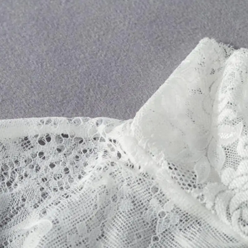 

652F Detachable Blouse False Collar Embroidered Lace Fake Collar Choker Necklace Shoulder Covering
