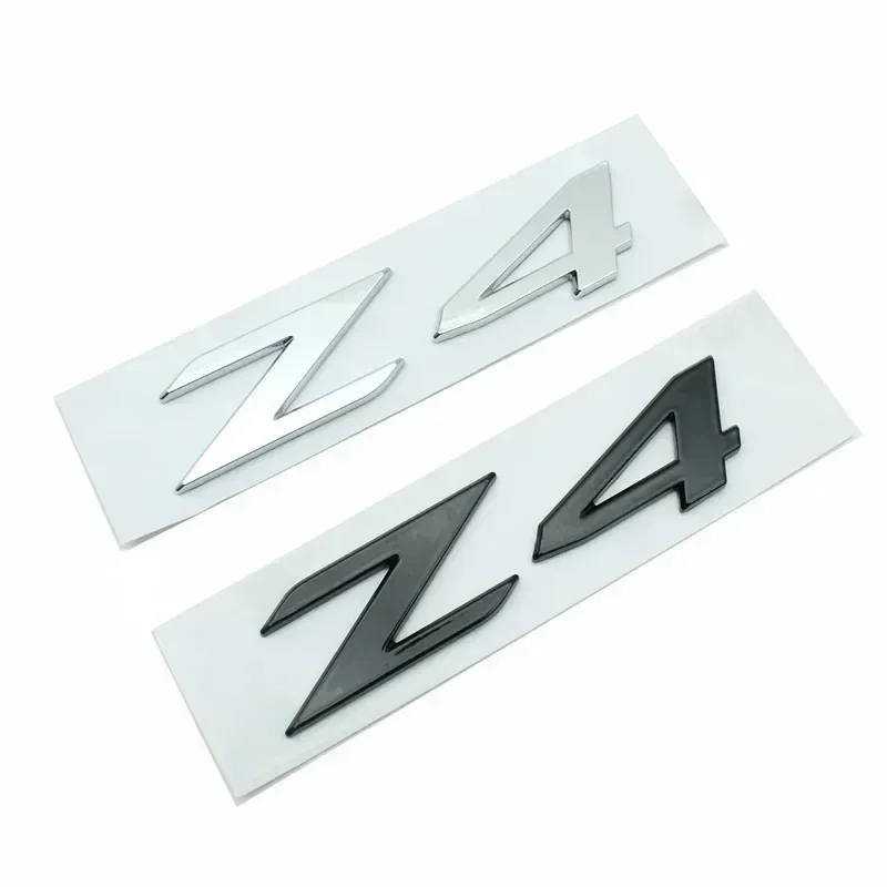 3D Adhesive Chrome Black Logo Z4 Emblem Letters Car Rear Trunk Badge Decal For BMW Z4 E85 E89 G29 Z4 Sticker Accessories