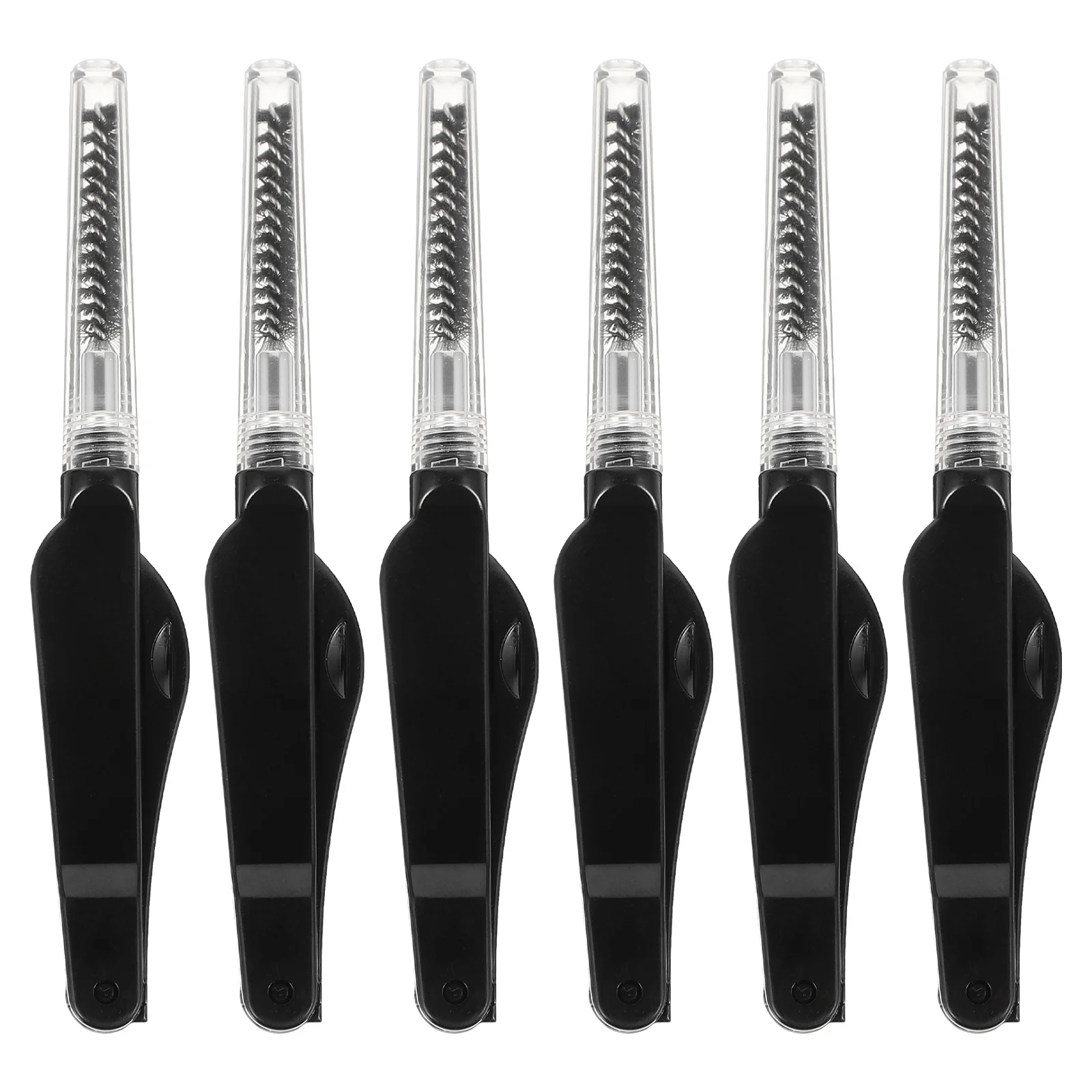 Juego de 6 uds de peine y cepillo para pestañas, peluquero de cejas de doble punta, accesorio de maquillaje ligero para viajes para mujeres, uso diario