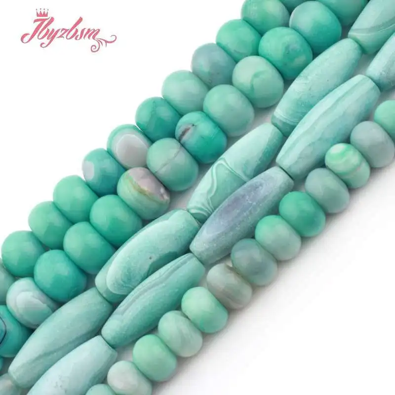 

Natural Turquoise Agate Stone Beads DIY Necklace Bracelet Spacer Loose Strand 15" For Jewelry Making