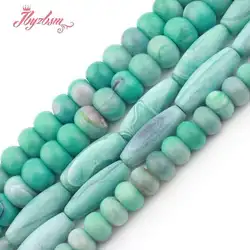 Natural Turquoise Agate Stone Beads DIY Necklace Bracelet Spacer Loose Strand 15