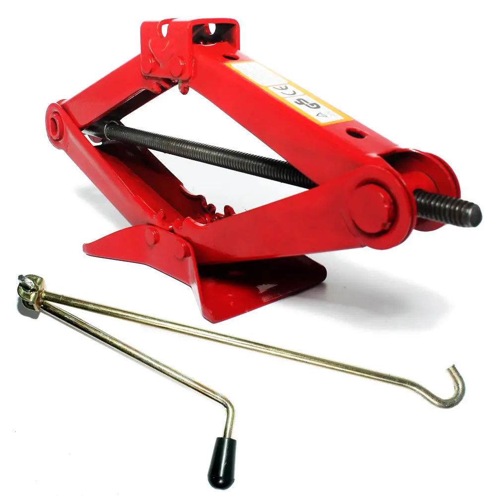 

Lift Height 90-385mm Foldable Scissor Car jack 2T Heavy Duty Quick Lift Manual Car jack Repair Shop Equipment For Car Van Tyre