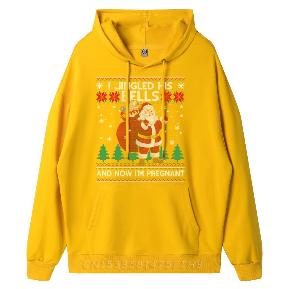 I Jingled His Bells And Now I im Pregnant Ugly Xmas Sweater Funny Sweatshirts Men Men's Shirt Graphic