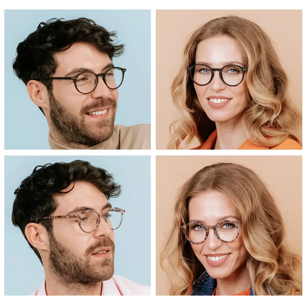 

Очки для чтения KAEDEK с прозрачными круглыми линзами для мужчин и женщин, стильные очки для зрения с диоптриями + 1 + 1,5 + 2 + 3