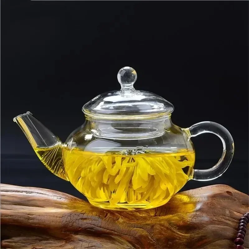 250ml Mini flower teapot with filter,Practical Bottle Flower TeaCup Glass Teapot with Infuser Tea Leaf Herbal Coffee