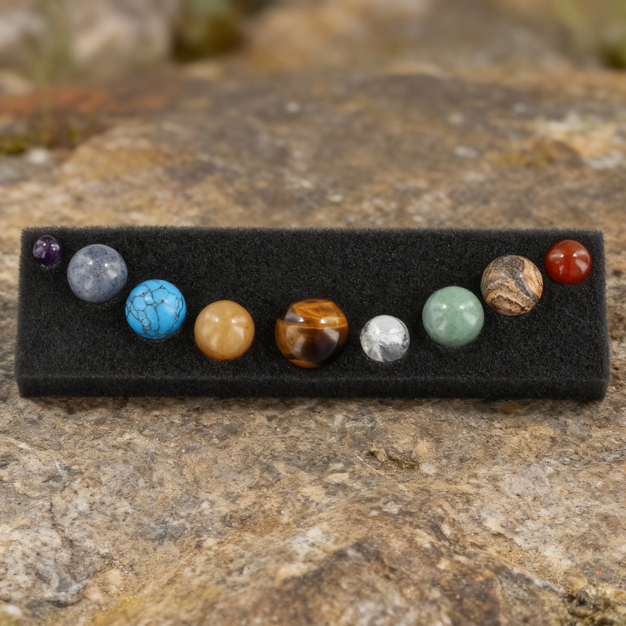 

Набор натуральных кристаллов и самоцветов «Солнечная система»: 9 планет, сферы, камни, модель галактики, украшения, подарок, декор для дома и офиса, новинка 2026 года