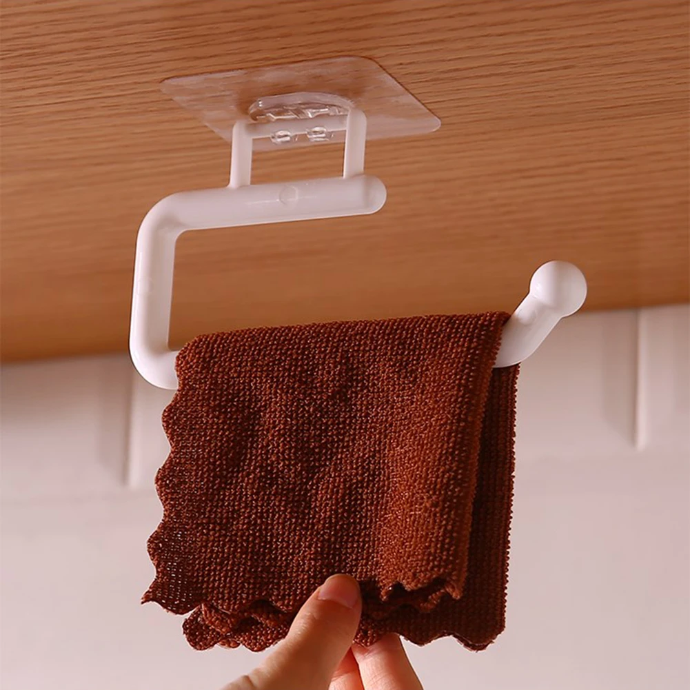 Self Adhesive Paper Holder No Drilling Wall-Mounted Paper Holder Multifunction Toilet Roll Paper Rack for Paper Towel